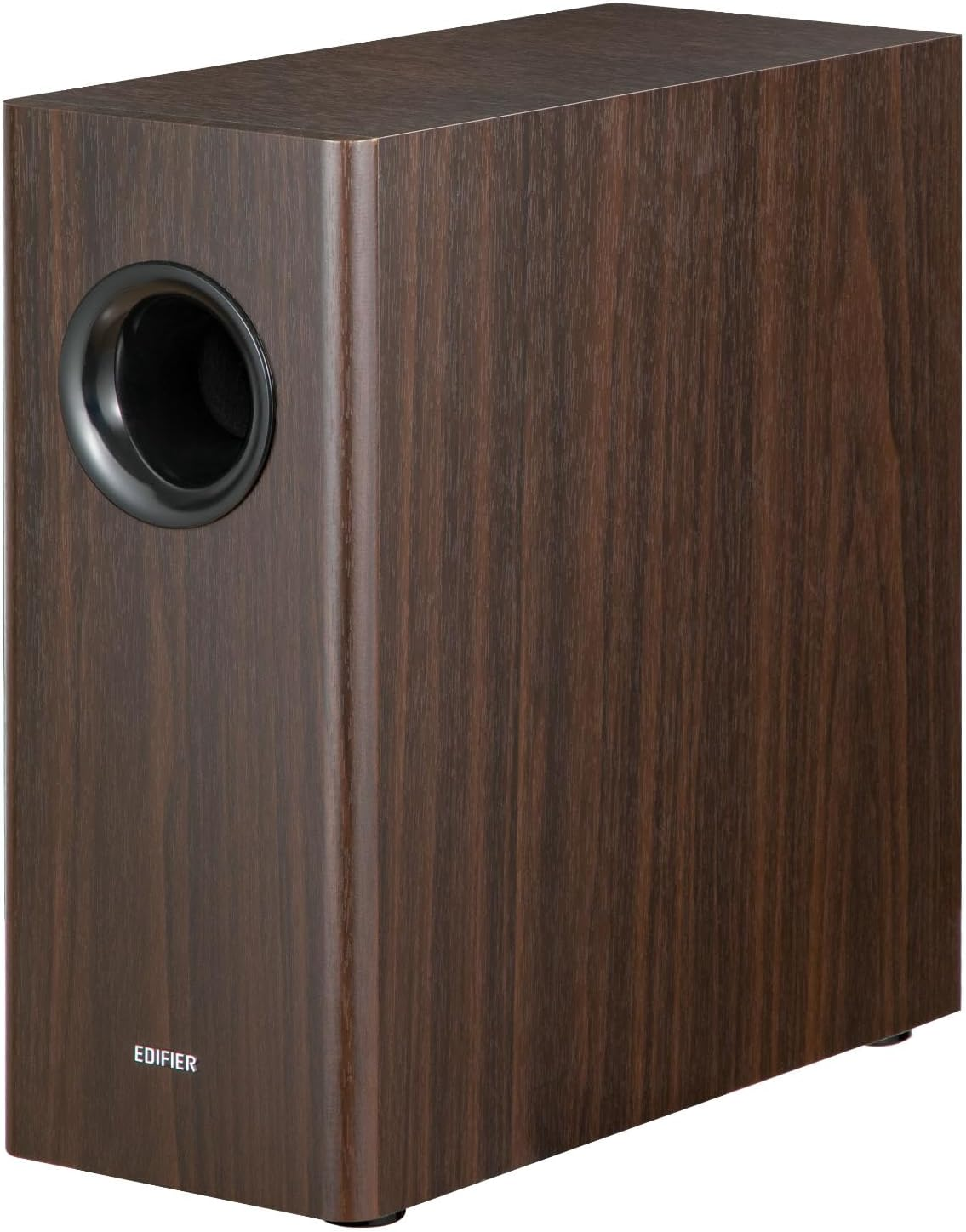 T5S Powered Subwoofer, 70W RMS, 8" Woofer, 35Hz Deep Bass, Brown | Active Long-Throw Speaker, Built-In Amp, Low Distortion, Phase Selector & Energy-Efficient for Home & Studio Audio