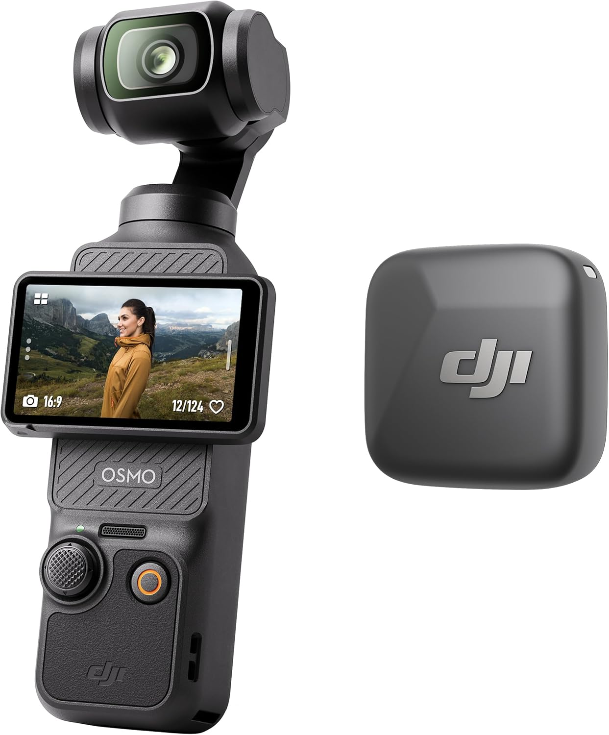 DJI Osmo Pocket 3 Vlog Bundle, Vlogging Camera with 1'' CMOS & 4K/120Fps | 3-Axis Stabilization, Spotlight Follow, Fast Focusing, DJI Mic Mini Included for Clear Sound, Video Camera for Photography