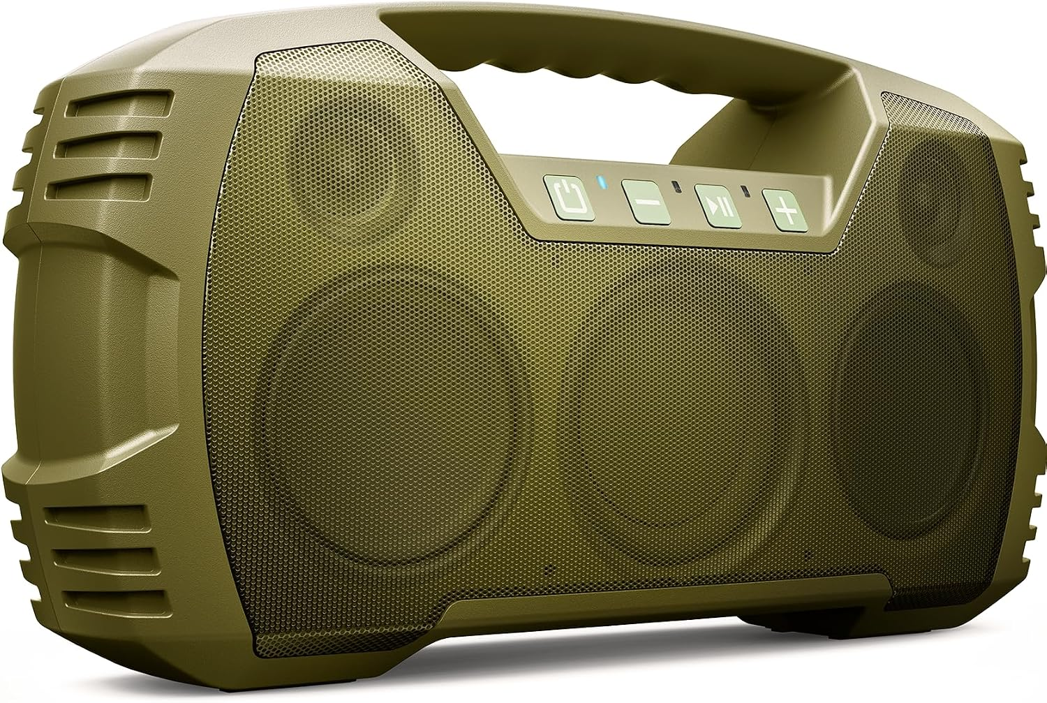 Outdoor Bluetooth Speaker, IPX7 Waterproof, 90W Peak, 32H, Thyme Green | Floating Design, Deep Bass, TWS Stereo, Portable Handle, Rugged Build for Pool Days, Beach Trips, Kayaking, and Hiking