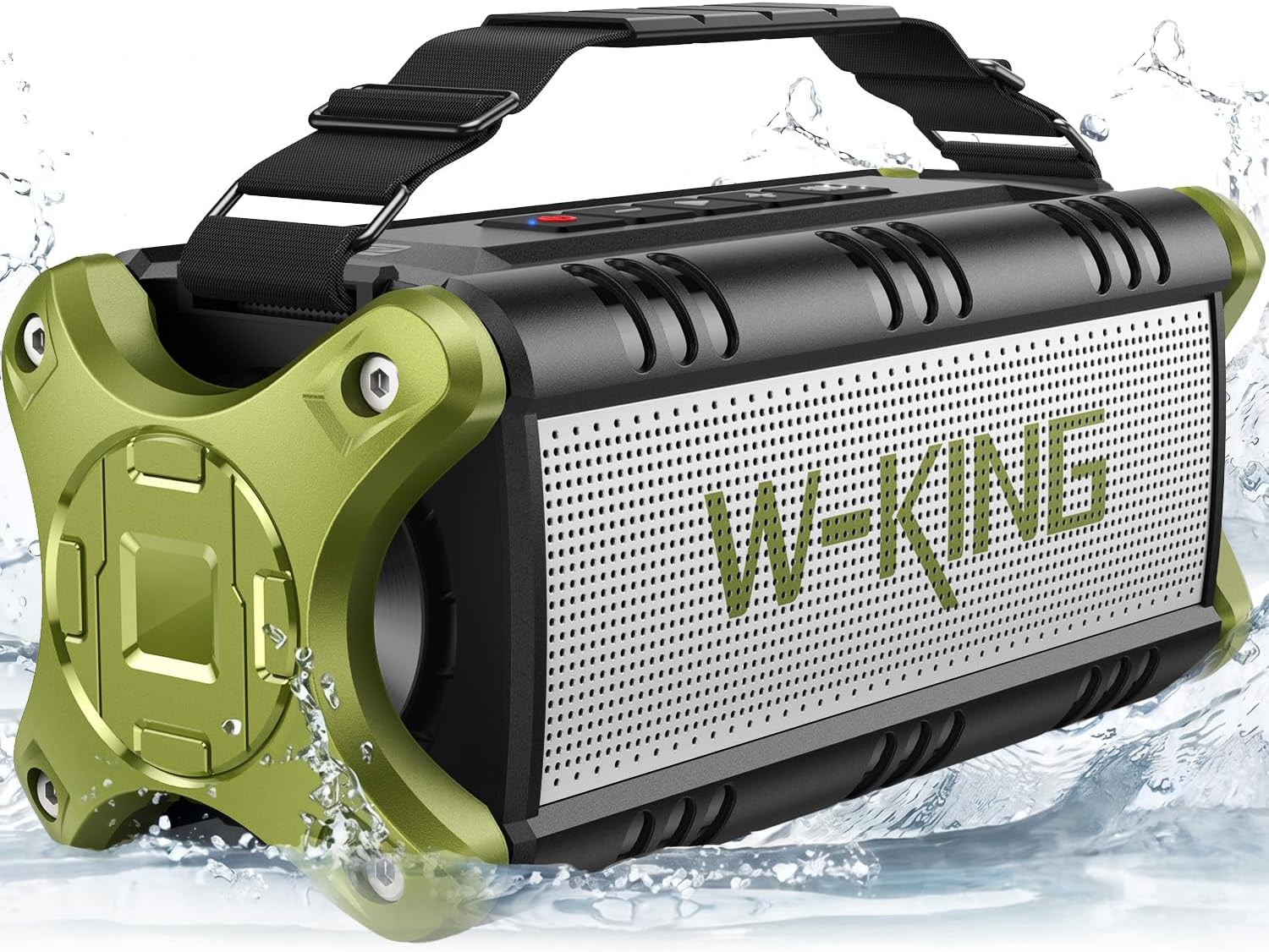 Portable Speakers Bluetooth Wireless, 90W Max Loud Outdoor Speaker with Deep Bass, IPX6 Waterproof, Floatable, Custom EQ, 40H, Dual Pairing, Subwoofer *2, TF, Large Speaker for Beach/Garage/Jobsite