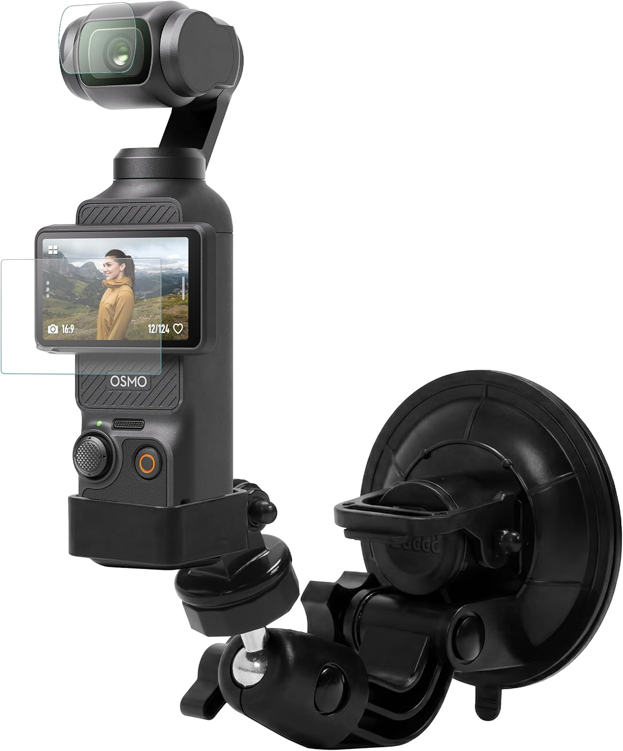 DJI Osmo Pocket 3 Car Mount Bundle, Vlogging Camera with 1'' CMOS Sensor | 4K/120Fps Video, 3-Axis Stabilization, Spotlight Follow, Fast Focusing, Original Standard Combo + Car Suction Cup Mount