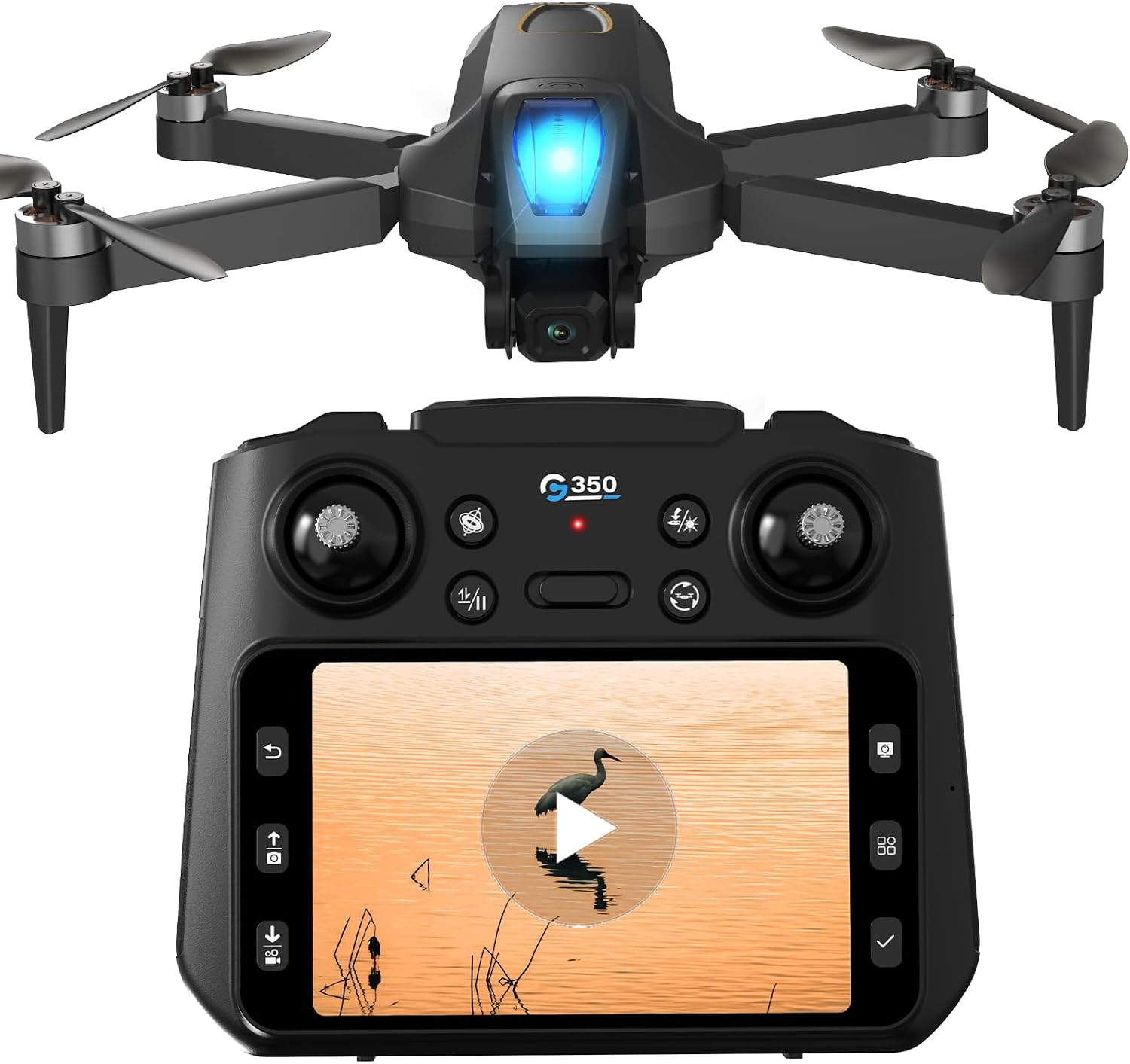 Drone with 1080P Camera 4.5″LCD Screen Remote, FPV RC Drones for Adults | Drone with 4.5″Screen Controller for Adults/Beginners, Foldable Quadcopter, Mini Drone for Kids, Brushless Motor, under 249G