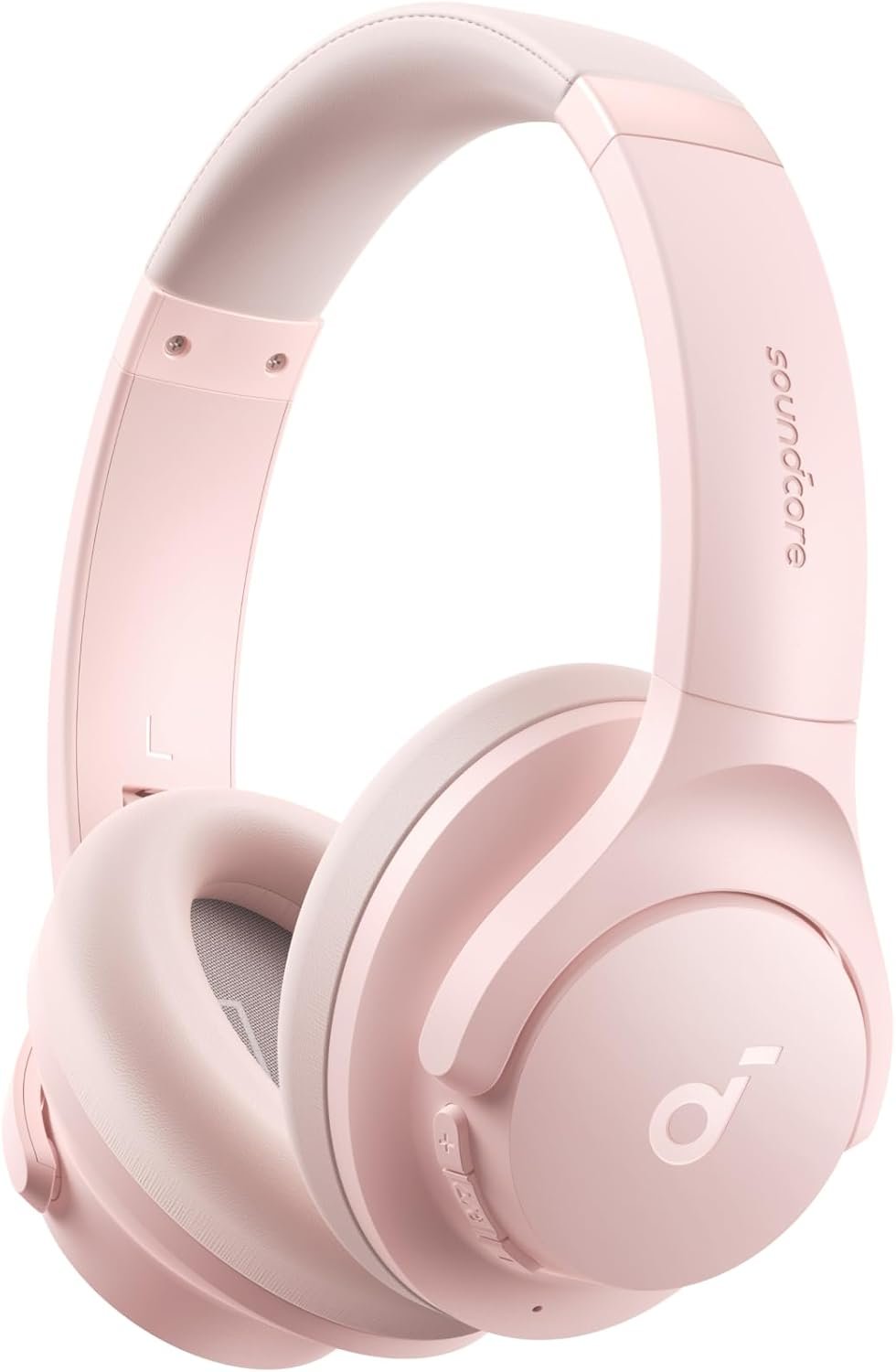 Soundcore by Anker Q20I Hybrid Active Noise Cancelling Headphones, Pink | Over-Ear, Bluetooth, 40H ANC Playtime, Hi-Res Audio, Big Bass, Transparency Mode, Customize via App, Travel, Home, Office