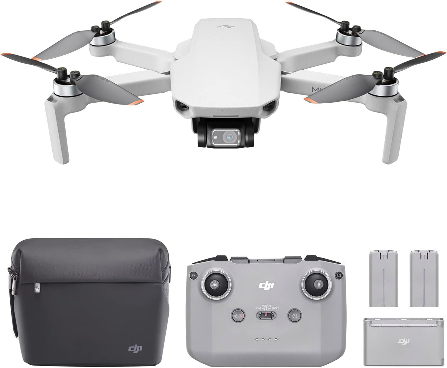 DJI Mini 2 Fly More Combo – Ultralight Foldable Drone, 3-Axis Gimbal with 4K Camera, 12MP Photos, 31 Mins Flight Time, Ocusync 2.0 10Km HD Video Transmission, Quickshots, Gray (CP.MA.00000306.01)