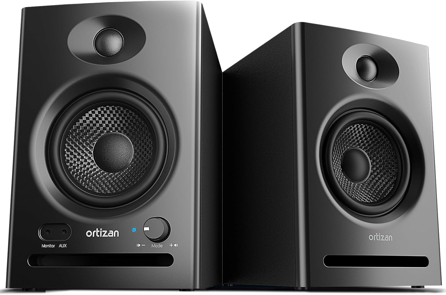 C7 Powered Studio Monitors Pair with Bluetooth 5.3, Black | for HOME STUDIOS – Compact Active Monitors for Music Production, Content Creation, Gaming and Desktop Audio.