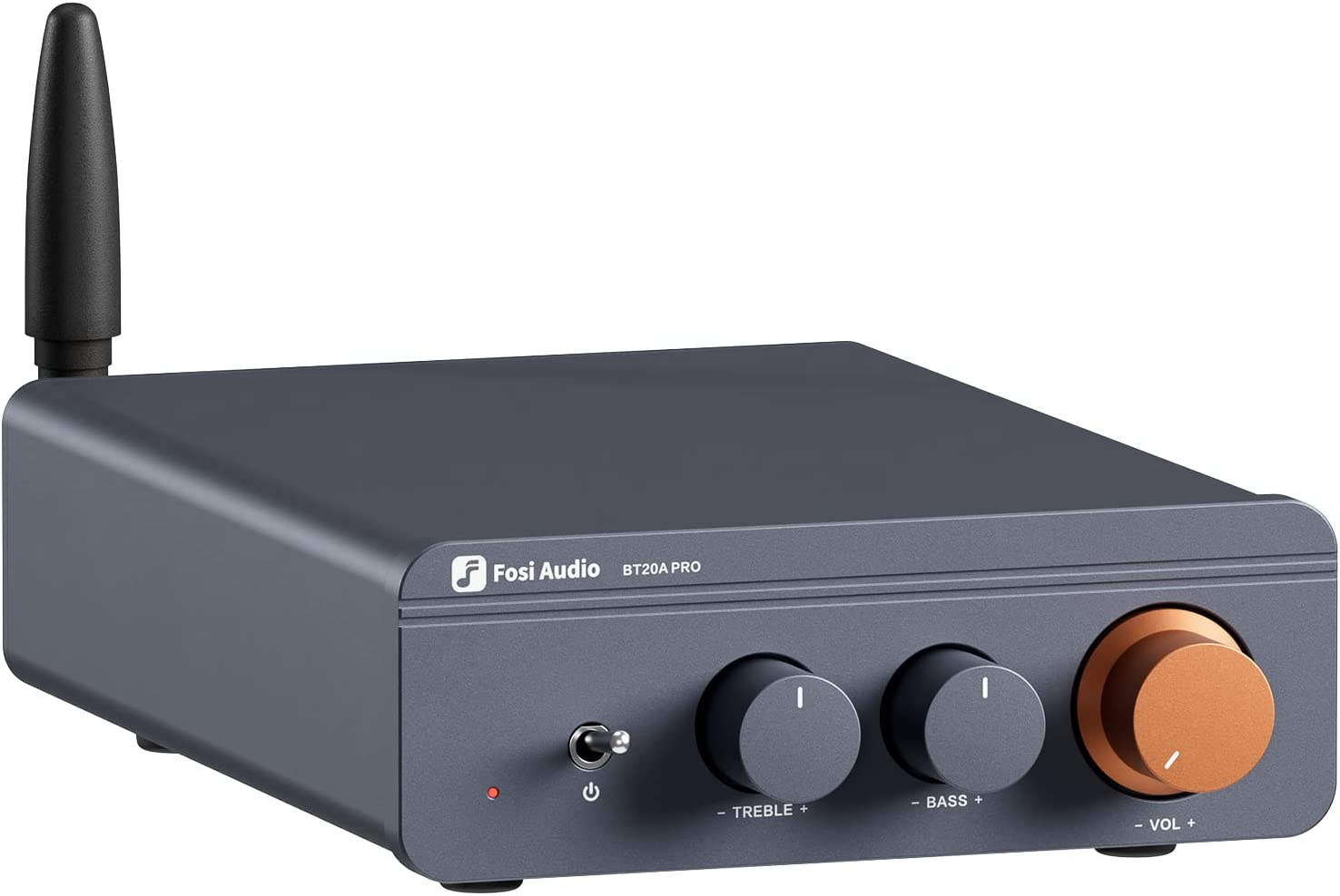 BT20A Pro Bluetooth 5.0 Amplifier, 300W X2 Wireless Amp, TPA3255 2 Channel Mini Class D Integrated Home Audio Outdoor Stereo Receiver with Bass Treble Control for Passive Speakers