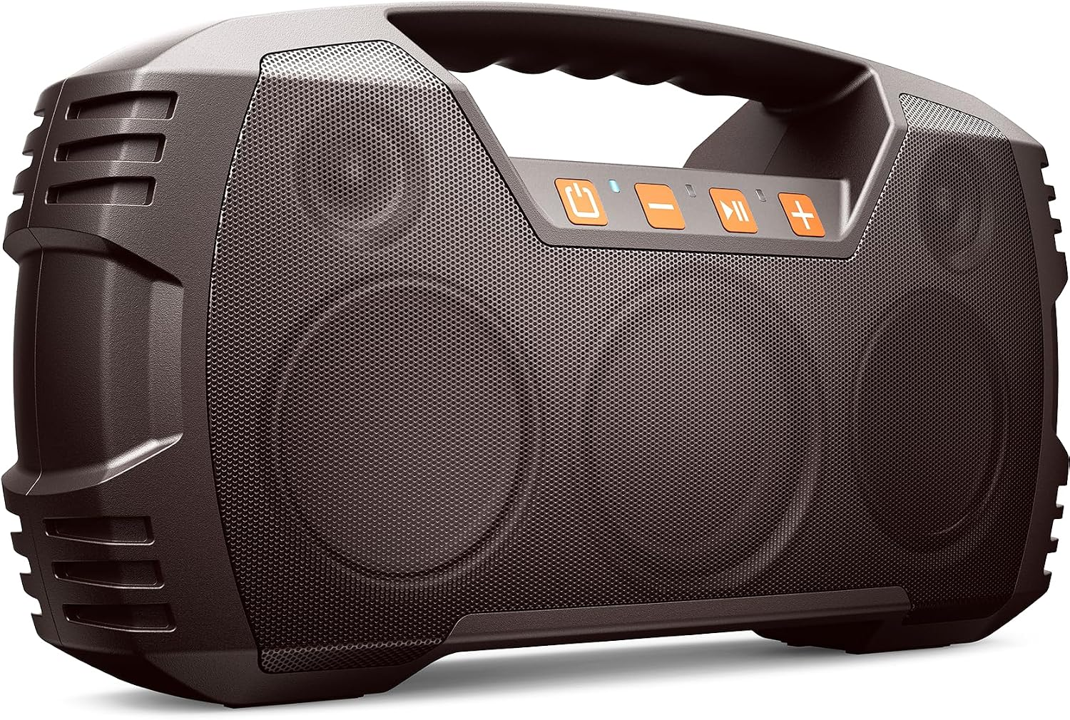 Outdoor Bluetooth Speaker, IPX7 Waterproof, 90W Peak, 32H, Dark Brown | Floating Design, Deep Bass, TWS Stereo, Portable Handle, Rugged Build for Pool Days, Beach Trips, Kayaking, and Hiking