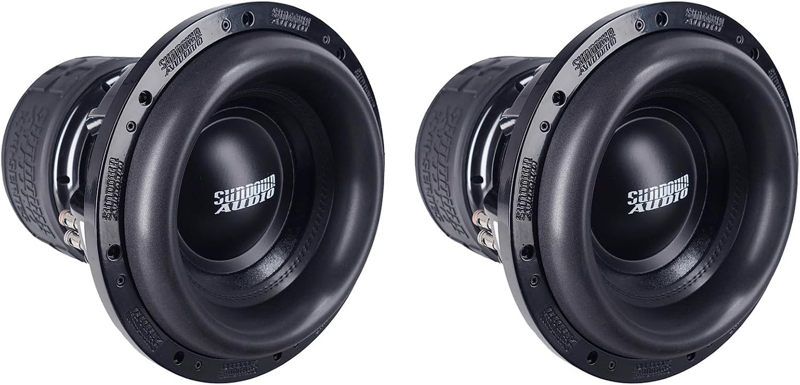 Sundown Audio XV412D2 12 in Car Subwoofers 3000-Watt RMS / 6000-Watt Peak Dual 2-Ohm DVC, 11.75 in Depth, 11.09 in Cutout, 0.23 Cu Ft Displacement, 36 Hz FS, 2-Piece